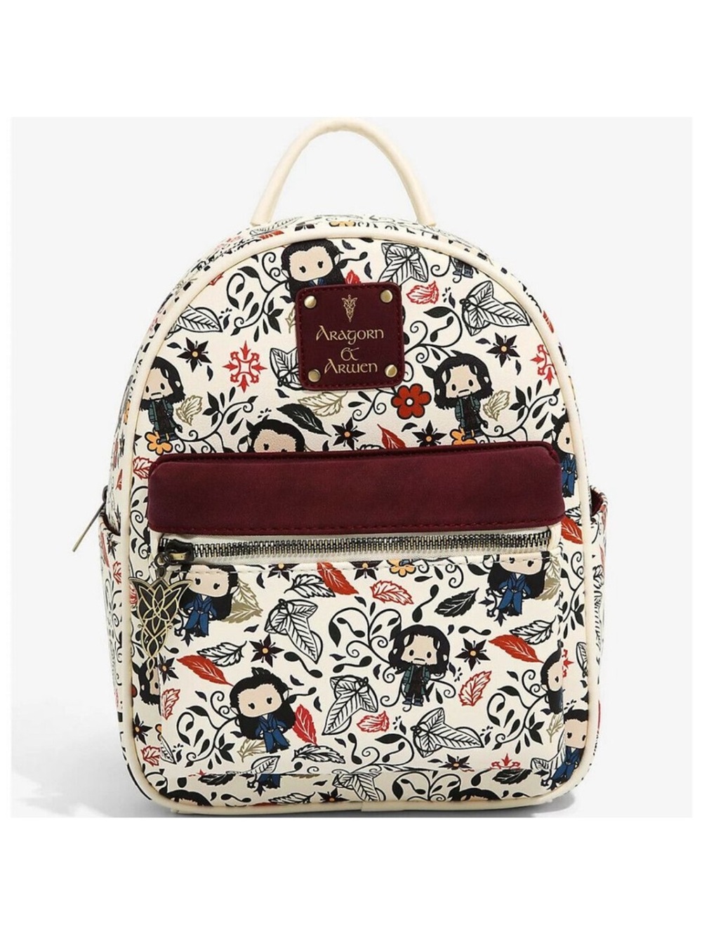Bioworld Loungefly Aragorn & Awren Lltd Of The Rings Mini Backpack Cream